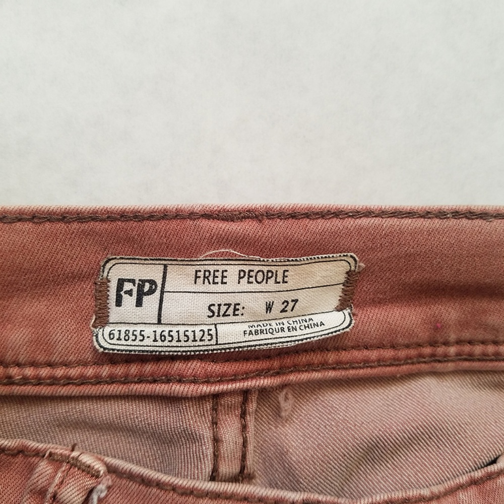 Free People Splatter Jeans Pink Size 27 - Picture 5 of 5